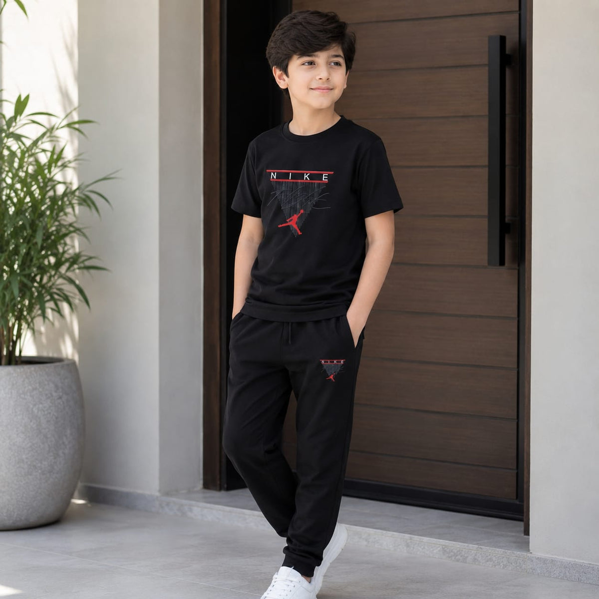 Boys Superhero Graphic Raglan T-Shirt & Shorts Set – Casual Everyday Style
