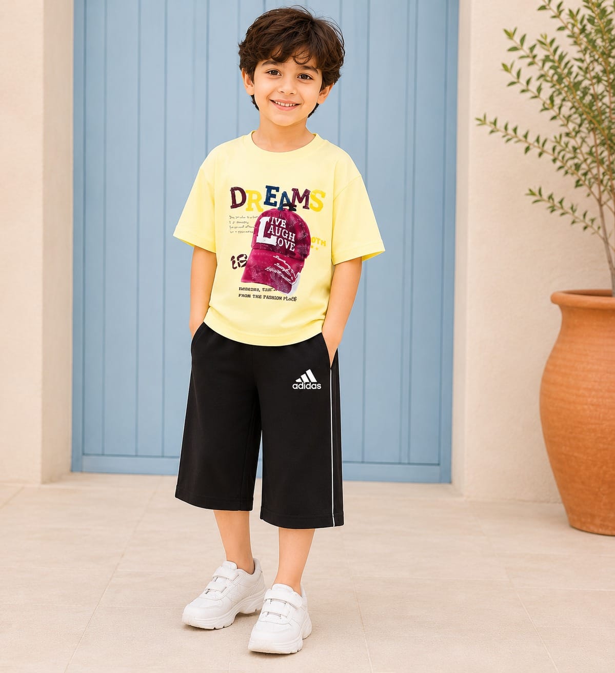 Boys Superhero Graphic Raglan T-Shirt & Shorts Set – Casual Everyday Style