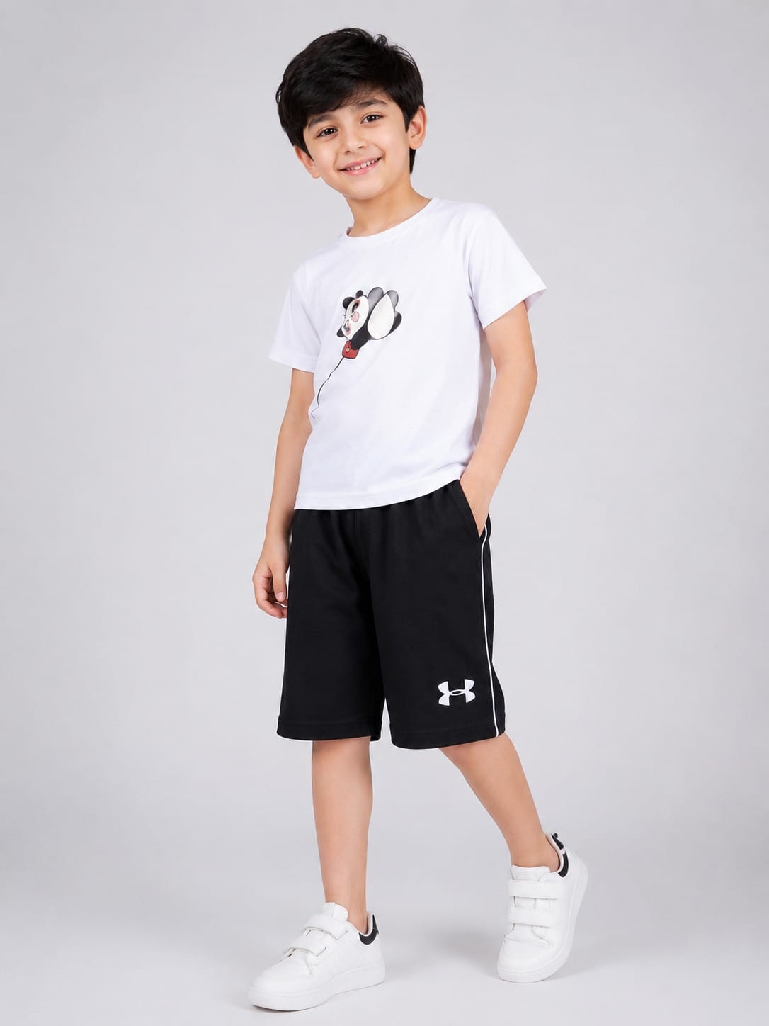 Boys Superhero Graphic Raglan T-Shirt & Shorts Set – Casual Everyday Style