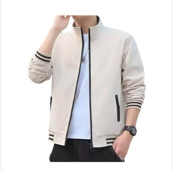 Men's Mandarin Collar Frog Button Jacket – Vintage Casual Style (Available in Black & Mustard)