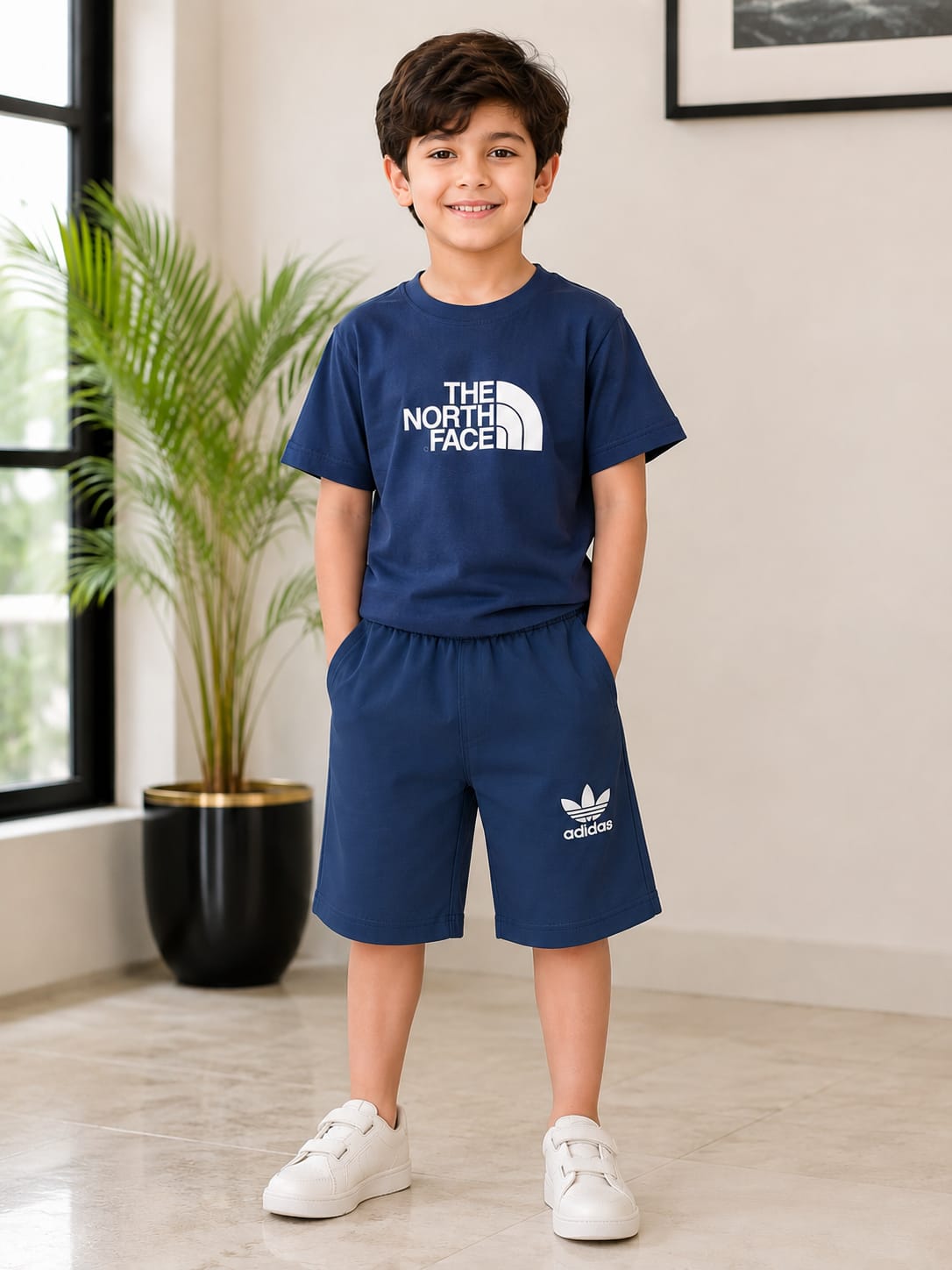 Boys Superhero Graphic Raglan T-Shirt & Shorts Set – Casual Everyday Style