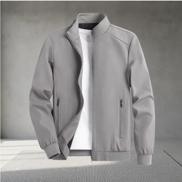Men's Mandarin Collar Frog Button Jacket – Vintage Casual Style (Available in Black & Mustard)