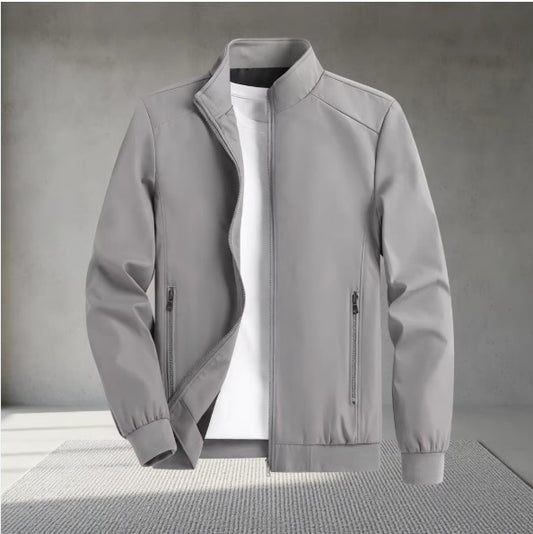 Men's Mandarin Collar Frog Button Jacket – Vintage Casual Style (Available in Black & Mustard)