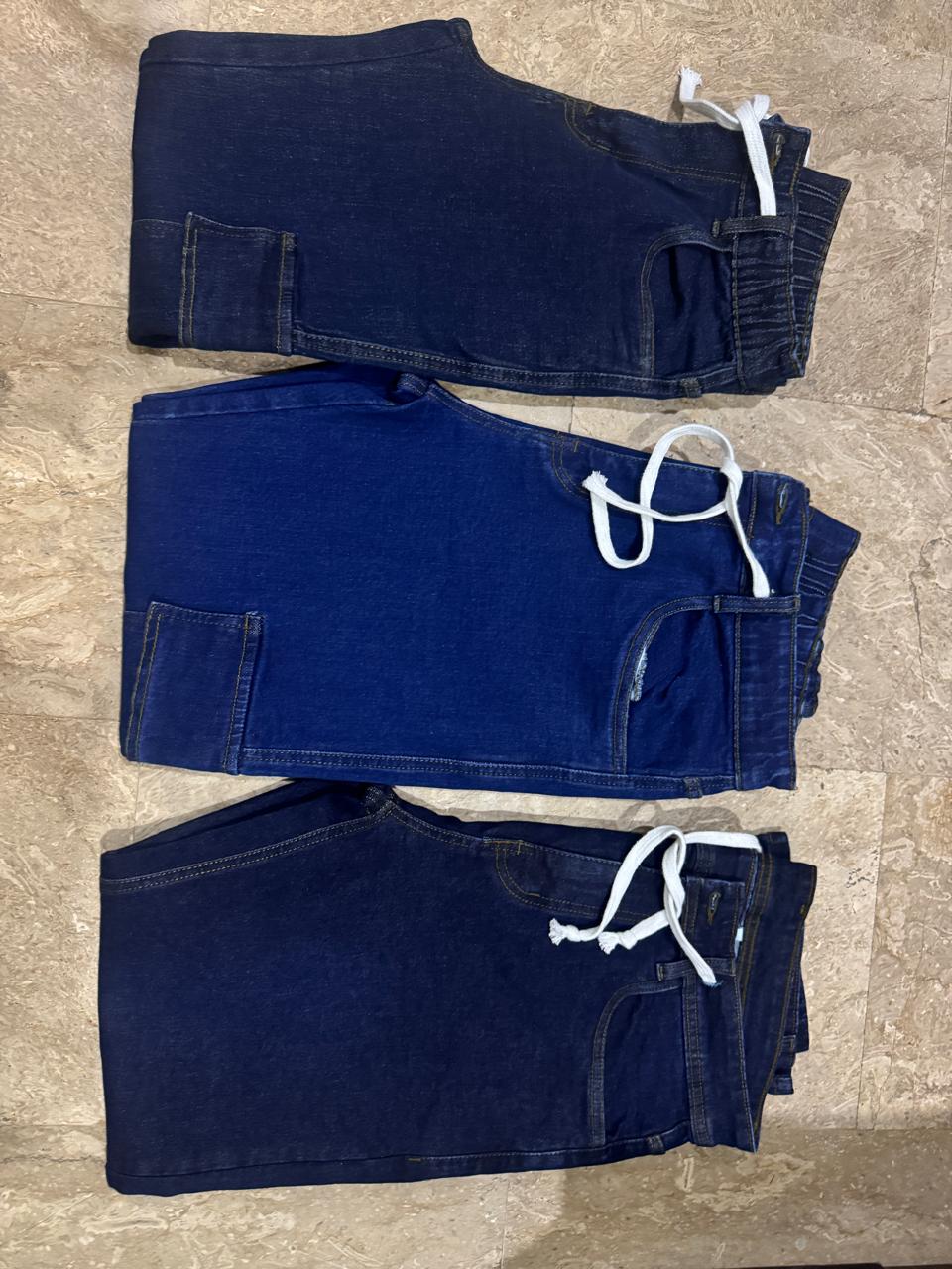 Men's Elastic Drawstring Denim Joggers – Slim Fit Casual Style